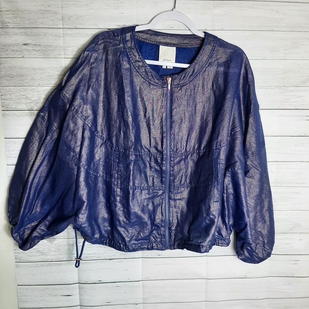 Elevenses Metallic Batwing Sleeve Jacket bin 6